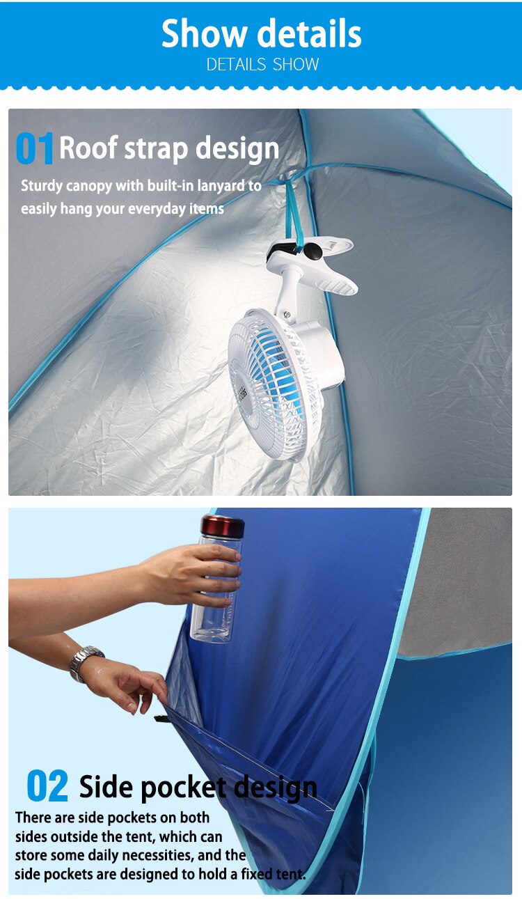Cheap Goat Tents Beach Camping Tent Outdoor UV Protection Ultralight Portable Sunshade Canopy For Fishing Picnic Hiking Tent Tourist Awning   